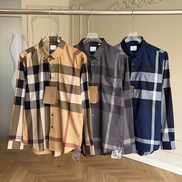 New style Mens dress shirt Designer Shirts Tops Fashion button up shirt Classic Summer Plaid Shirt Large Size Casual Long Sleeve, Beige
New style Mens dress shirt Designer Shirts Tops Fashion button up shirt Classic Summer Plaid Shirt Large Size Casual Long Sleeve, Beige