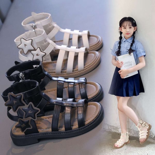 Girls' Roman Sandals, 2024 Summer New Children's Soft Sole, Anti slip, Fashion Open Toe Princess Shoes, Big Kids F613-45, White
Girls' Roman Sandals, 2024 Summer New Children's Soft Sole, Anti slip, Fashion Open Toe Princess Shoes, Big Kids F613-45, White