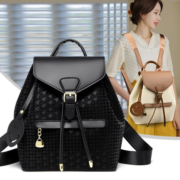 Factory wholesale women's backpacks 4 colors light and simple plaid handbag elegant atmosphere contrast leather leisure backpack shopping fashion shoulder bag 901#, Beige
Factory wholesale women's backpacks 4 colors light and simple plaid handbag elegant atmosphere contrast leather leisure backpack shopping fashion shoulder bag 901#, Beige