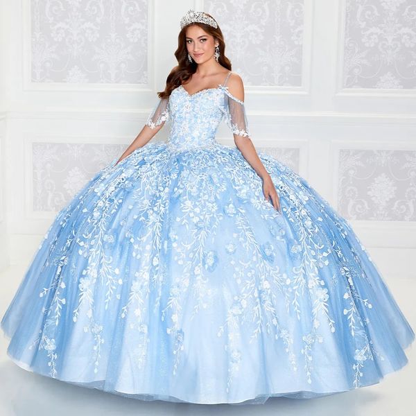 Sky Blue Quinceanera Ball Gown