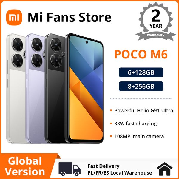 POCO M6 Smartphone Global Version Helio G91 Ultra 108MP Pro-Grade Main Camera 33W Fast Charging 5030mAh Battery
POCO M6 Smartphone Global Version Helio G91 Ultra 108MP Pro-Grade Main Camera 33W Fast Charging 5030mAh Battery