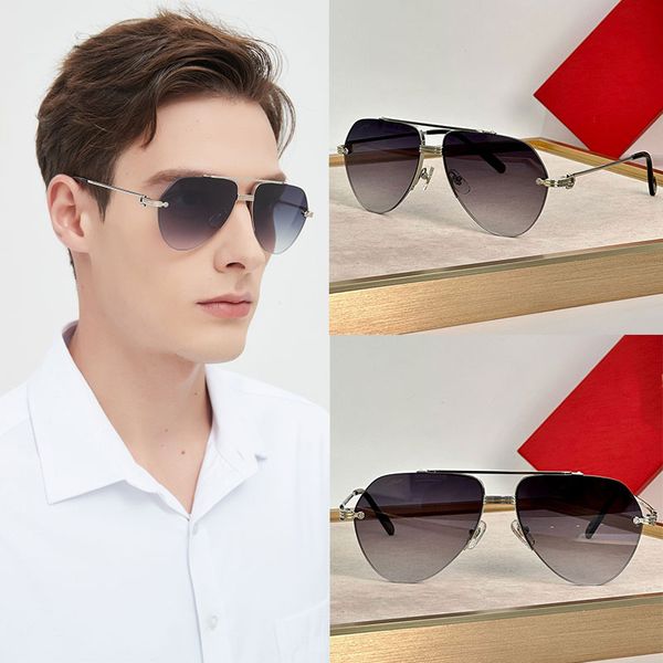 Mens Luxury Designer Pilot Sunglasses 0427 Mens Retro Half Frame Emblem Classic Designer Black Frame UV400 Protective Lens Glasses with Original Box Bag
Mens Luxury Designer Pilot Sunglasses 0427 Mens Retro Half Frame Emblem Classic Designer Black Frame UV400 Protective Lens Glasses with Original Box Bag