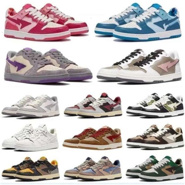 Designer Bathing Ape Stars Bapestass Sk8 Shoes Low for Sneakers Patent Leather Black White Blue Camouflage Skateboarding Plate-forme, Silver
Designer Bathing Ape Stars Bapestass Sk8 Shoes Low for Sneakers Patent Leather Black White Blue Camouflage Skateboarding Plate-forme, Silver