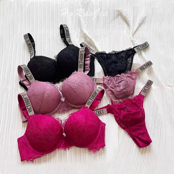 Bras Sets VS Push Up Lace And Panty Sexy Women's Embroidery Deep V gerie Good Quality Pretty Underwear 2 Piece Rhie Bra Brief Set, Rose
Bras Sets VS Push Up Lace And Panty Sexy Women's Embroidery Deep V gerie Good Quality Pretty Underwear 2 Piece Rhie Bra Brief Set, Rose