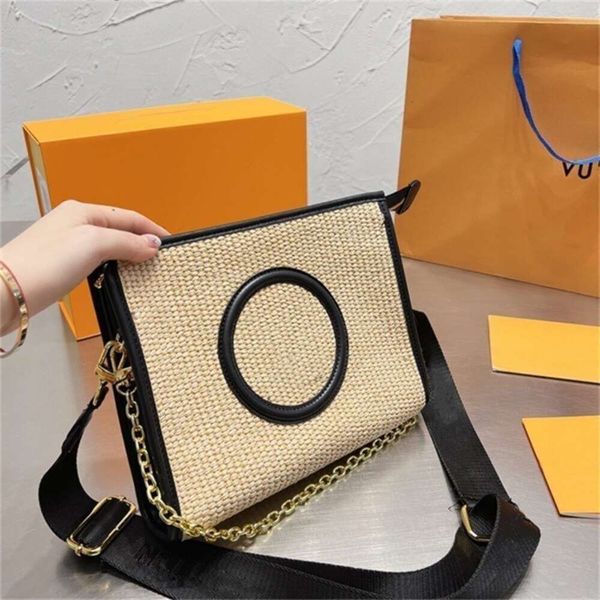 designer bag Designer Bag Crochet straw Messenger Bags Travel Handbag Straw Bags Gold Chain Real Leather Shopping Purse Wallet Totes Shoulder Handbags T, Brown 24x30cm
designer bag Designer Bag Crochet straw Messenger Bags Travel Handbag Straw Bags Gold Chain Real Leather Shopping Purse Wallet Totes Shoulder Handbags T, Brown 24x30cm