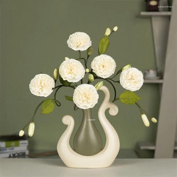 Modern Vases Europe Simple Ceramic Flower Vase Ornament Dried Carnation Living Room Home Furnishing Decoration Y-4/309
Modern Vases Europe Simple Ceramic Flower Vase Ornament Dried Carnation Living Room Home Furnishing Decoration Y-4/309