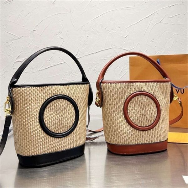 designer bag Lovely Beach Bucket Designer Bag Crochet straw Luxury Travel Handbag Straw Bags Real Leather Shopping Purse Wallet Totes Shoulder Handbags, Brown 20x22cm
designer bag Lovely Beach Bucket Designer Bag Crochet straw Luxury Travel Handbag Straw Bags Real Leather Shopping Purse Wallet Totes Shoulder Handbags, Brown 20x22cm