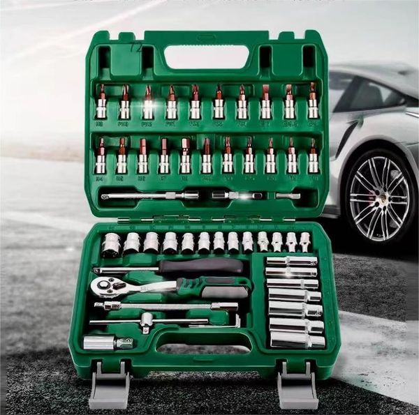 54 pieces CR-V 1/4" Ratchet Wrench Screw Driver Bits Catraca Auto Repair Hand Tools 54 In 1 General Tool Kit Box
54 pieces CR-V 1/4" Ratchet Wrench Screw Driver Bits Catraca Auto Repair Hand Tools 54 In 1 General Tool Kit Box