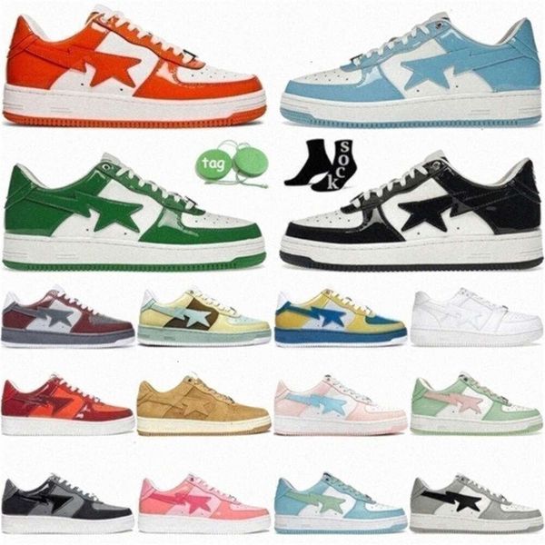 Designer Bapestar Shoes Low Sk8 for Men Sneakers Patent Leather Black White Blue Skateboarding Jogging Sports Star Trgik3#, Dark grey
Designer Bapestar Shoes Low Sk8 for Men Sneakers Patent Leather Black White Blue Skateboarding Jogging Sports Star Trgik3#, Dark grey