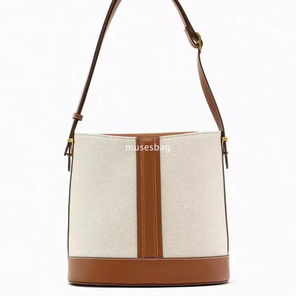 Neutral Wind Canvas Women Bag Spring and Autumn New Product Handheld Large Capacity Canvas Colored Spliced Shoulder Crossbody Water Bucket Bag for Women, Brown
Neutral Wind Canvas Women Bag Spring and Autumn New Product Handheld Large Capacity Canvas Colored Spliced Shoulder Crossbody Water Bucket Bag for Women, Brown