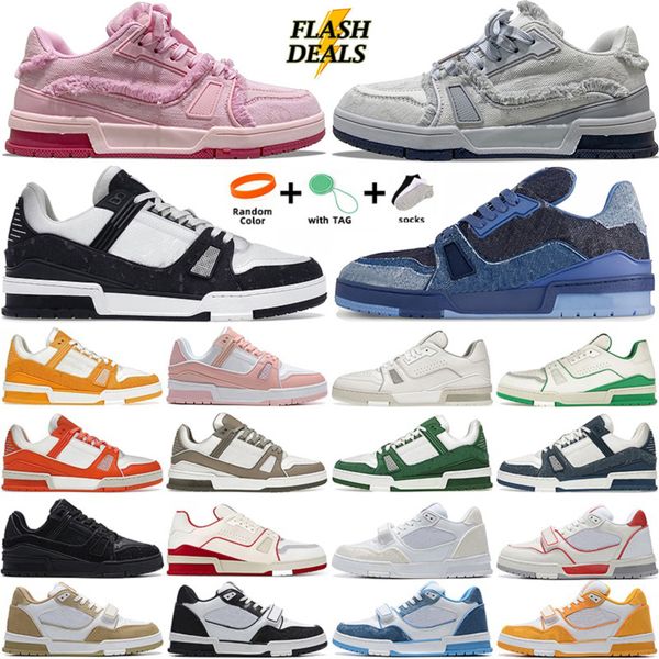 Designer Luxurys designer trainers casual shoes Logo Embossed Trainer Sneaker triple white pink sky blue black green yellow denim low mens sneakers women 36-45, Color#1
Designer Luxurys designer trainers casual shoes Logo Embossed Trainer Sneaker triple white pink sky blue black green yellow denim low mens sneakers women 36-45, Color#1