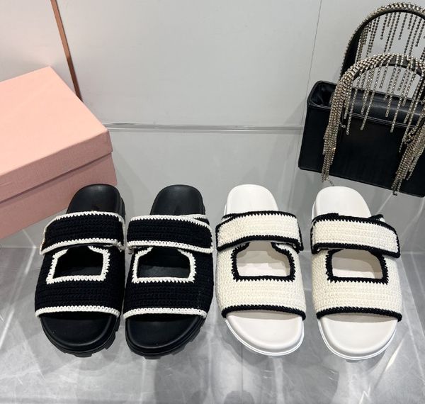 Designer women's Man slippers and sandals Open toed lazy slippers Knitting thick soles holiday beaches half-raised shoes Non-slip sandals beach slippers, Black
Designer women's Man slippers and sandals Open toed lazy slippers Knitting thick soles holiday beaches half-raised shoes Non-slip sandals beach slippers, Black