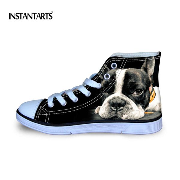 INSTANTARTS 2021 Fashion High-Top Canvas Shoes for Women Cute 3D Black French Bulldog Flat Shoes Ladies Lace-up Vulcanized Shoes, W1556ak
INSTANTARTS 2021 Fashion High-Top Canvas Shoes for Women Cute 3D Black French Bulldog Flat Shoes Ladies Lace-up Vulcanized Shoes, W1556ak