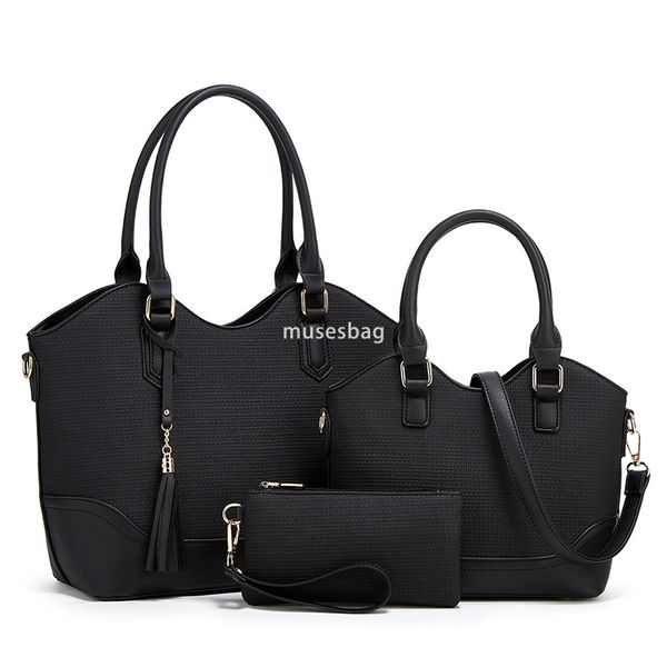 Fashionable Women High Quality Classic Retro Multi functional Casual Large Capacity Lightweight Tote Bag Handbag Oblique Straddle Shoulder Three Piece Set, Black
Fashionable Women High Quality Classic Retro Multi functional Casual Large Capacity Lightweight Tote Bag Handbag Oblique Straddle Shoulder Three Piece Set, Black
