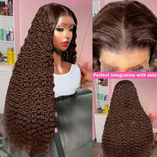 360 Glueless HD Lace Frontal Human Hair Wigs Brown Kinky Curly Colored Transparent Invisible 13x4 13x6 HD Lace Front Wig Synthetic 250%, Black
360 Glueless HD Lace Frontal Human Hair Wigs Brown Kinky Curly Colored Transparent Invisible 13x4 13x6 HD Lace Front Wig Synthetic 250%, Black