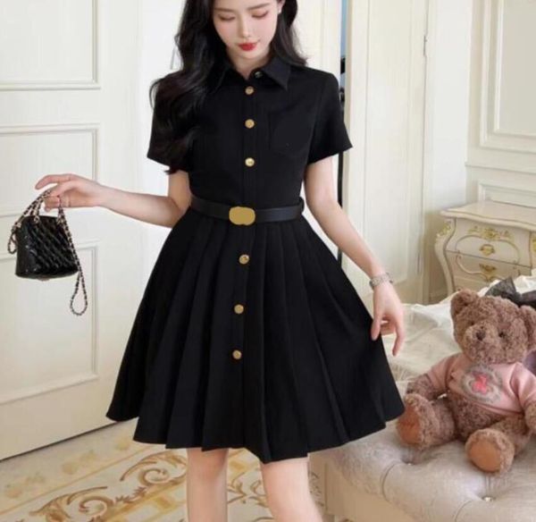 Summer Dresses Women Designer Shirt Dress with Belt Fashion Letters Embroidery Lady Short Skirt Summer Mini Skirts One Pieces Suits Multi Style Highly Quality, Black+belt
Summer Dresses Women Designer Shirt Dress with Belt Fashion Letters Embroidery Lady Short Skirt Summer Mini Skirts One Pieces Suits Multi Style Highly Quality, Black+belt