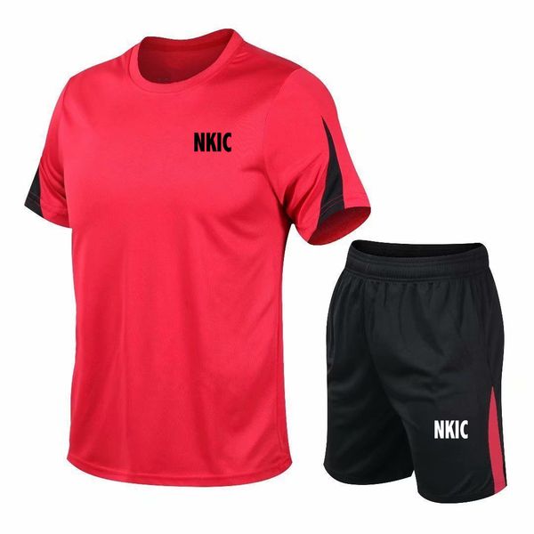 Fashion Men's summer print fashion comfortable Gym jogging set Breathable short sleeve Red T-shirt shorts casual two piece set, Green 1
Fashion Men's summer print fashion comfortable Gym jogging set Breathable short sleeve Red T-shirt shorts casual two piece set, Green 1