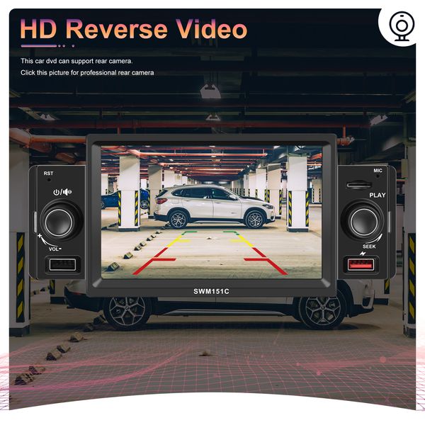 Car Radio AMPrime 1 Din 5 Inch Touch Screen Multimedia MP5 Player Carplay&Android Auto MirrorLink Universal Car Stereo Autoradio MP play&Android radio
Car Radio AMPrime 1 Din 5 Inch Touch Screen Multimedia MP5 Player Carplay&Android Auto MirrorLink Universal Car Stereo Autoradio MP play&Android radio