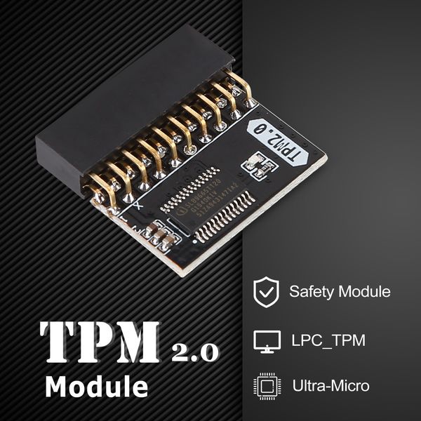TPM 2.0 Encrypted Security Module Board LPC 20 Pin Mainboard Card TPM2.0 Module for ASUS Gigabyte Motherboard For Windows 11