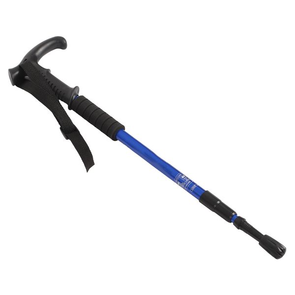 Aluminum Alloy Hiking Pole Shock Resistant Ultralight 3 Sections Walking Stick Adjustable Height 90-110cm Climbing Stick