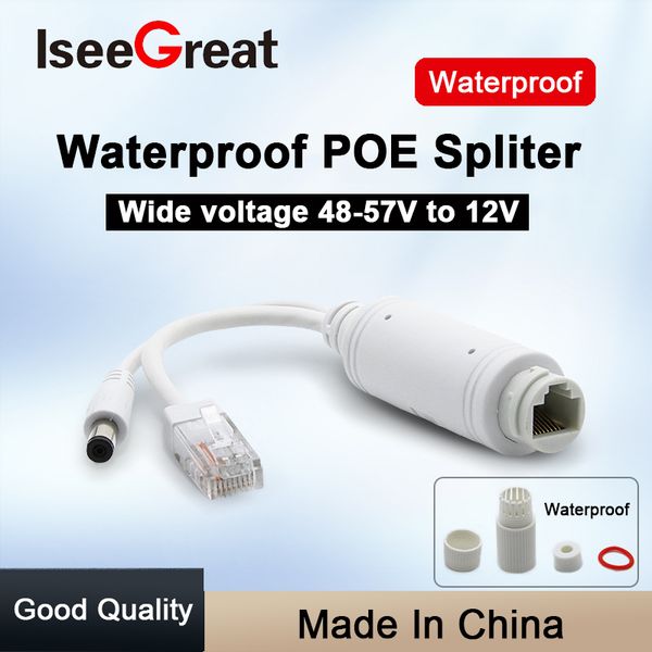 10PCS POE Spliter Waterprrof With Video Balun+Power Adapter Cable Supply Module Injector 48V To 12V for IP Camera Extender