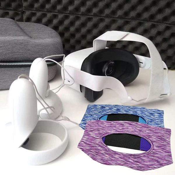 For Meta Oculus Quest2 VR Eye Mask Cover Breathable Sweat Band Virtual Reality Headset Accessories for PSVR2 Pico4 Quest3 HTC