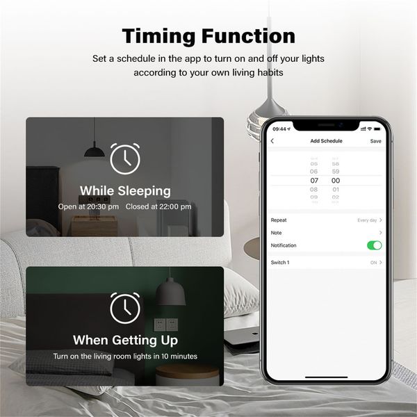 Tuya Smart WiFi RF Inchihg Switch 90-250V Dry Contact Relay Adjustable Selflock/ Momentary Mode,Works with Alexa Google Home