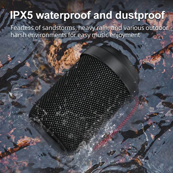 Rockmia Audio EBS-706 6W 1200Mah Mini Portable RGB Speaker Bluetooth 5.3 Powerfual Bass With Volume Knob Built Mic TF Type C