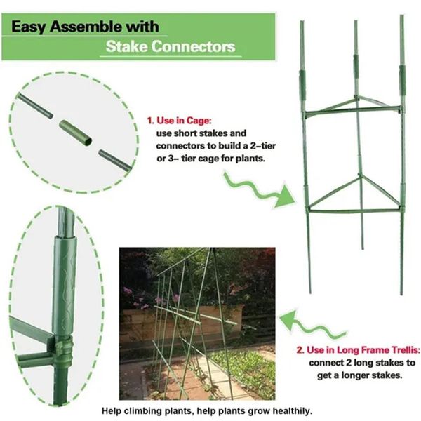 Support de plante grimpante pour plantes de jardinage, connecteur de piquets, connecteur de anciers de greffage, tuyau de raccordement, vignes, 8mm, 11mm, 16mm, 20mm
