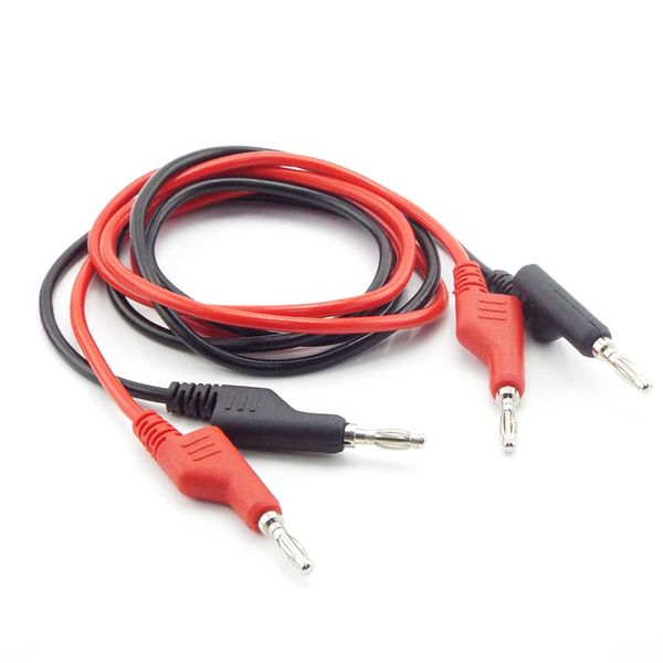 4mm Banana Plugs Dual Alligator Clip cable Connectors test lead cord Probe Gold plate Audio Speaker wire for Multimeter D1