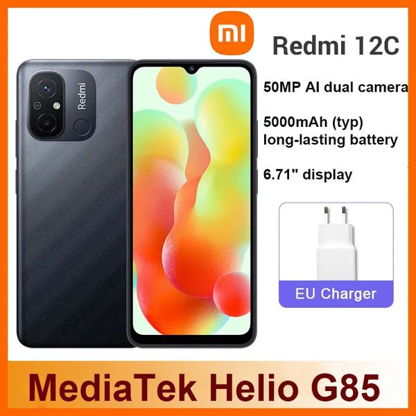 Xiaomi Redmi 12C 4g SmartPhone MTK Helio G85 6.71inch 60hz LCD 10W Charge 5000mAh 50MP+5MP Camera Original used phone