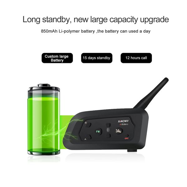 V4C Xinwoy PLUS 4PCS 4Users 2025 Football Referee 1200M Bluetooth Headphone with FM Radio BT Interphone Earphone Gift handbag