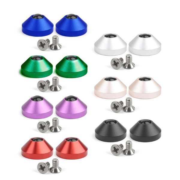 2Pcs Mechanical Keyboard Feet Anodized Aluminum Feet Metal for CASE With Screws Blue Black Gold Green Purple Red Sil