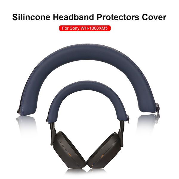 Universal Headphone Headband For Sony WH-1000XM5 Headset Silicone Headbands Protective Cover Cases With Zipper Headband Sleeves