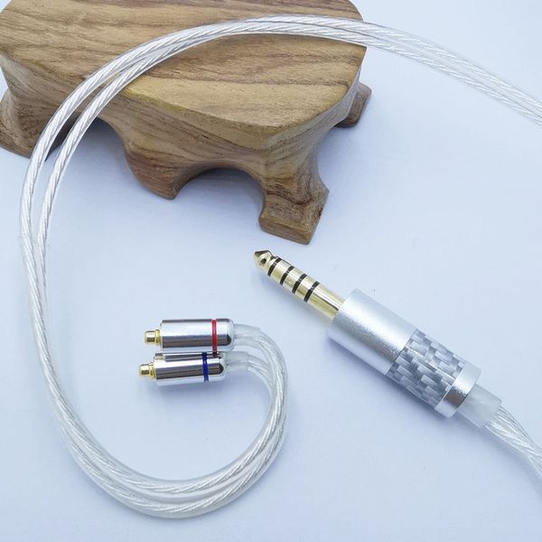 RY-S2 1.2m DIY Replacement Mmcx Cable 3.5/2.5/4.4mm Silver plated Upgraded wire cable For RY4S plus mmcx earphone cable