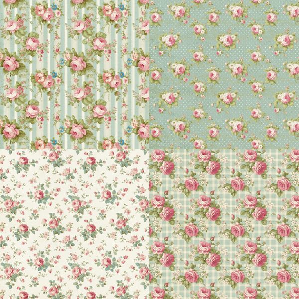 6" Peony Flowers Scrapbook paper Scrapbooking patterned paper pack DIY craft Background paper