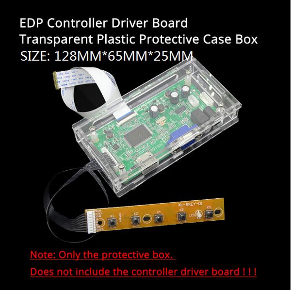 Acrylic protective box case For M.NT68676 TV 2AV EDP controller board LED/LCD panel driver kit board transparent