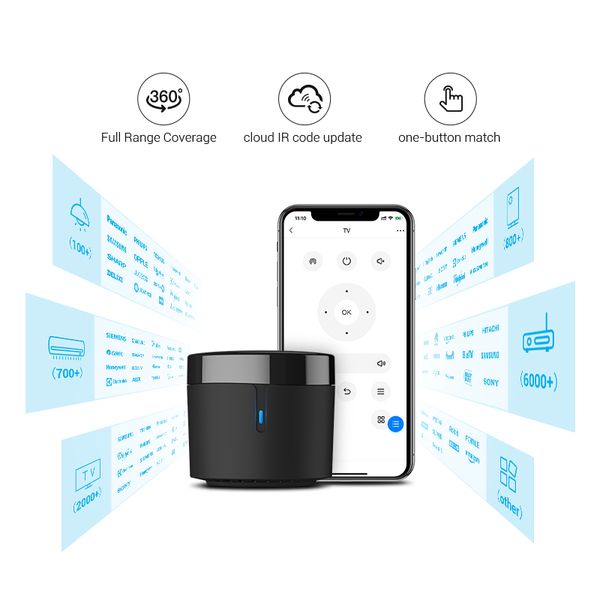 2024 Broadlink RM4 Mini IR Wifi Smart Controller Universal Remote Control Switch HTS2 Sensor Works Alexa Google Home Assistant