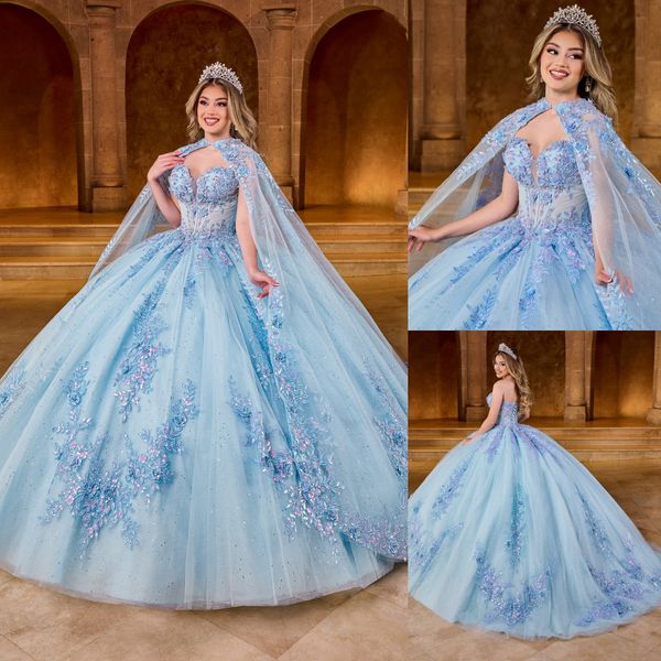 Sparkly Crystal Ball Gown Quinceanera Dress