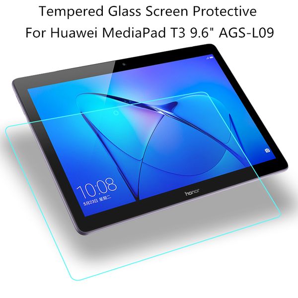 Ultra-thin 0.3mm 9H Tempered Glass Screen Protector For Huawei MediaPad T3 9.6 inches Tablet Protective Film For AGS-L09 AGS-W09