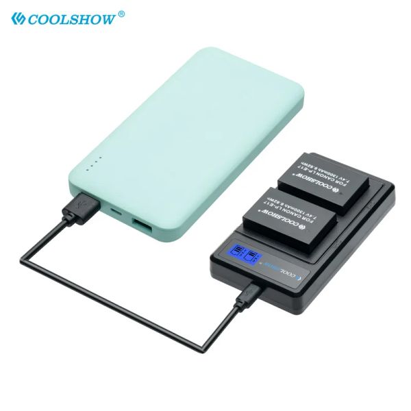 LP-E17 Charger for EOS 77D Rebel T6i T7i T6s Kiss X8i EOS 750D 760D 200D 800D 8000D LPE17 Camera USB Output Charger