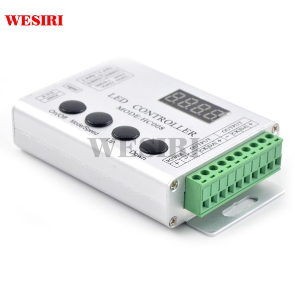 WESIRI HC008 RF Remote RGB LED Controller Max Control 2048 Pixels,133 Effect Modes For WS2811 WS2812B WS2801 LED Strip Light