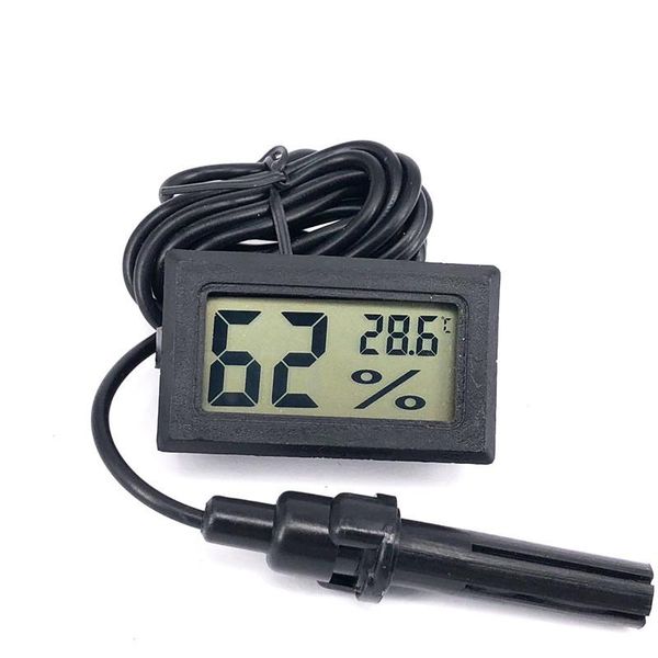 Mini LCD Digital Thermometer Hygrometer Temperature Indoor Convenient Temperature Sensor Humidity Meter Gauge Instruments Cable