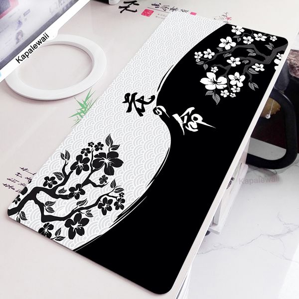 Black and White Mousepad Gaming Mouse Pad XXL Large 900x400mm Deskmat Computer Gamer Speed Keyboard Pads Laptop Mouse Mat