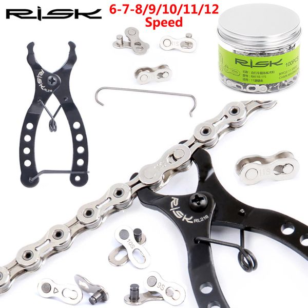 RISK Bike Chain Quick Link Tool With Hook Up Multi Link Plier Universal Bicycle Chain Connector MTB Road Cycling Magic Buckle