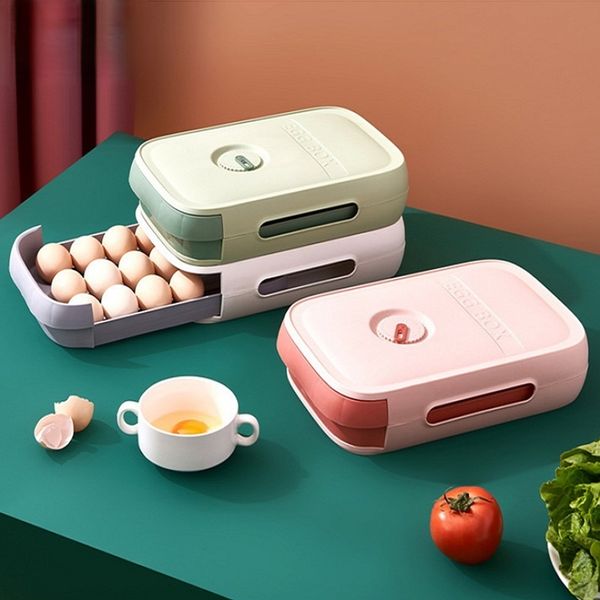 drawertype egg storage box refrigerator fresh egg finishing equipment kitchen thickened largecapacity egg tray container