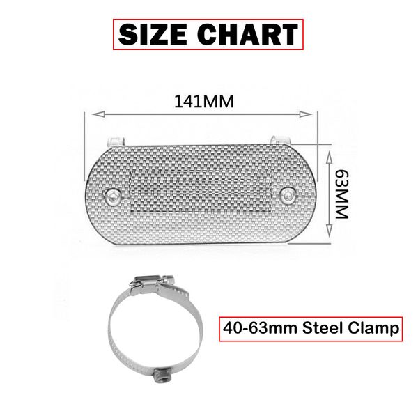4063mm motorcycle exhaust pipe heat shield cover guard anti scalding wrap protector for cbr500 z900 mt07 rc390 r3 gsxr750 fz1n
