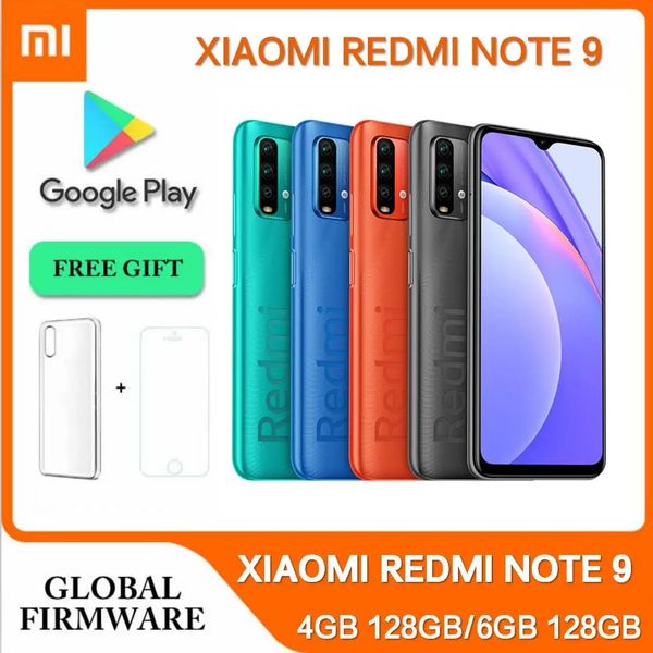 Original Xiaomi Redmi Note 9 6GB 128GB Global Rom Smartphone 6000mAh Battery Snapdragon 662 Octa Core 48MP Camera Unlocked