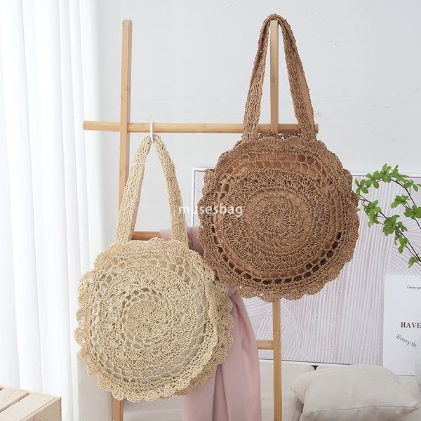 Korean Women Designer Classic and Practical Multi functional Flower Shoulder Bag Round Large Capacity Hollow Grass Woven Bag Versatile Beach Woven Bag Vacation, Khaki
Korean Women Designer Classic and Practical Multi functional Flower Shoulder Bag Round Large Capacity Hollow Grass Woven Bag Versatile Beach Woven Bag Vacation, Khaki