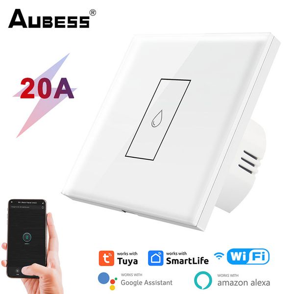 Work With Alexa Home Water Heater Switch Wifi 20a Smart Home Smart Switch Smart Life Tuya Smart Touch Switch